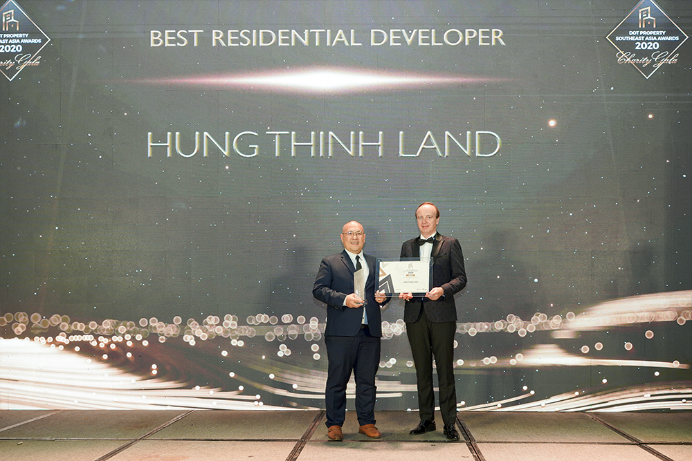 Hưng Thịnh Land nhận giải thưởng Nhà phát triển bất động sản nhà ở tốt nhất Đông Nam Á tại lễ trao giải Dot Property Southeast Asia Awards 2020