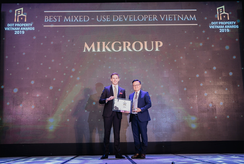 MIK Group nhận giải thưởng Best Mixed - Use Developer Vietnam tại Dot Property Vietnam Awards 2019