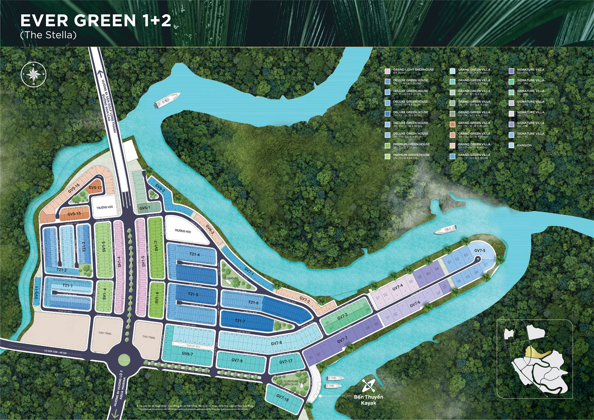 Mặt bằng phân lô Ever Green 1, 2 (The Stella) Aqua City.