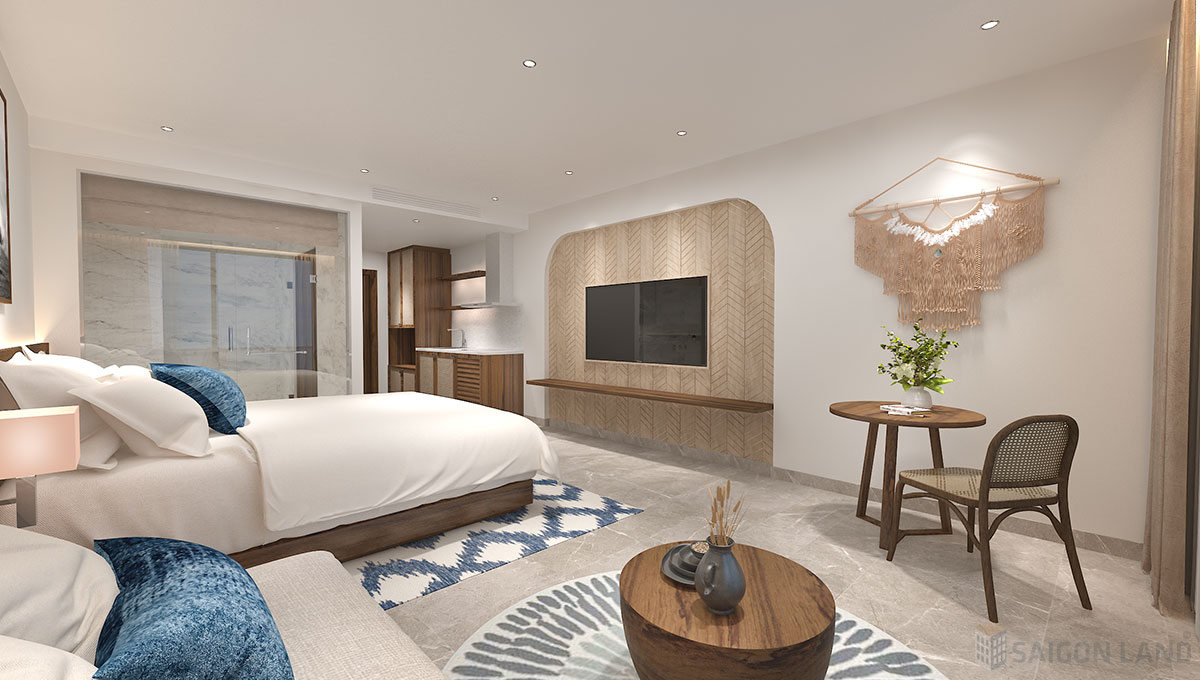 Thiết kế nội thất căn hộ nhỏ Charm Long Hải Resort & Spa