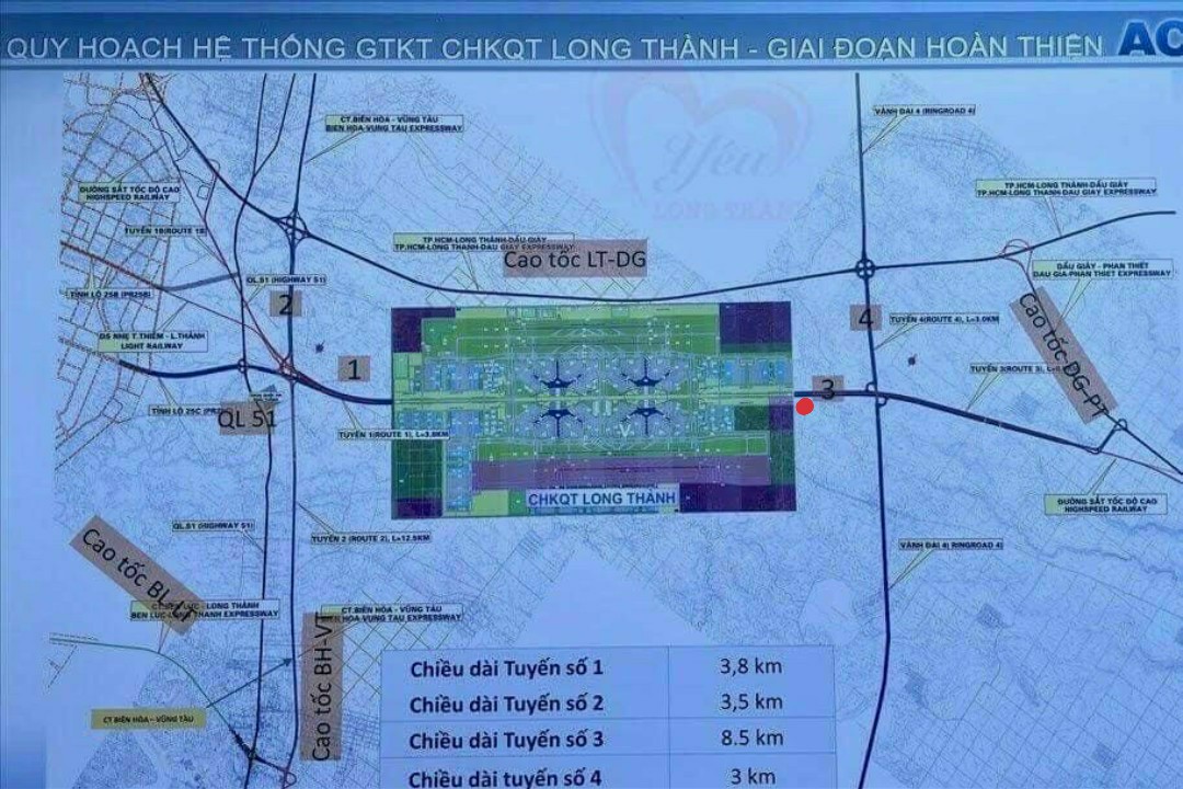 Bán 1000m2 đất với 39m ngang mặt tiền gần Sân bay Long Thành