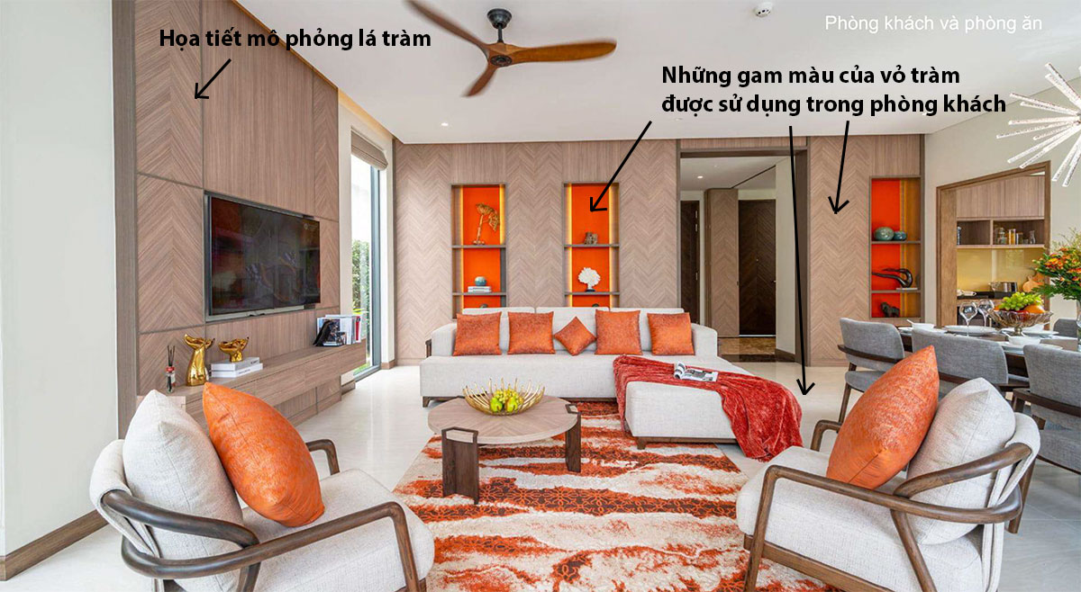 Nội thất phòng khách Angsana Residences Hồ Tràm