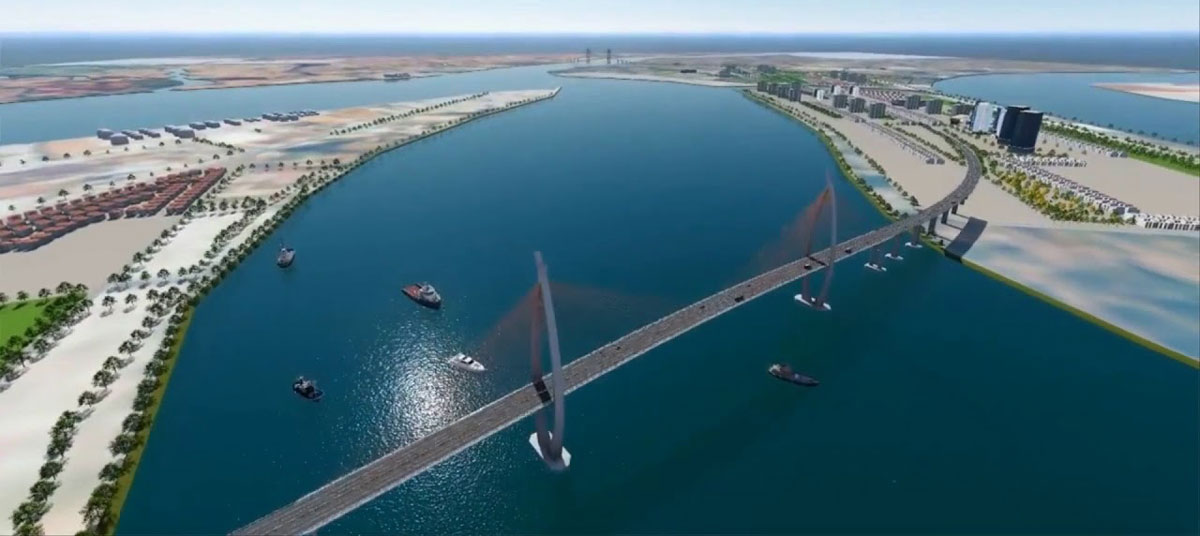Phối cảnh Cầu Bình Khánh Top 10 dự án hạ tầng giao thông thúc đẩy bất động sản khu Nam Sài Gòn