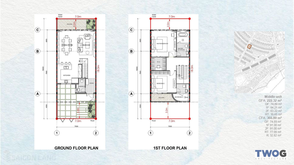 Thiết kế nhà vườn Garden House tầng trệt và tầng 1 mẫu 2 Venezia Beach - Luxury Residence & Resort