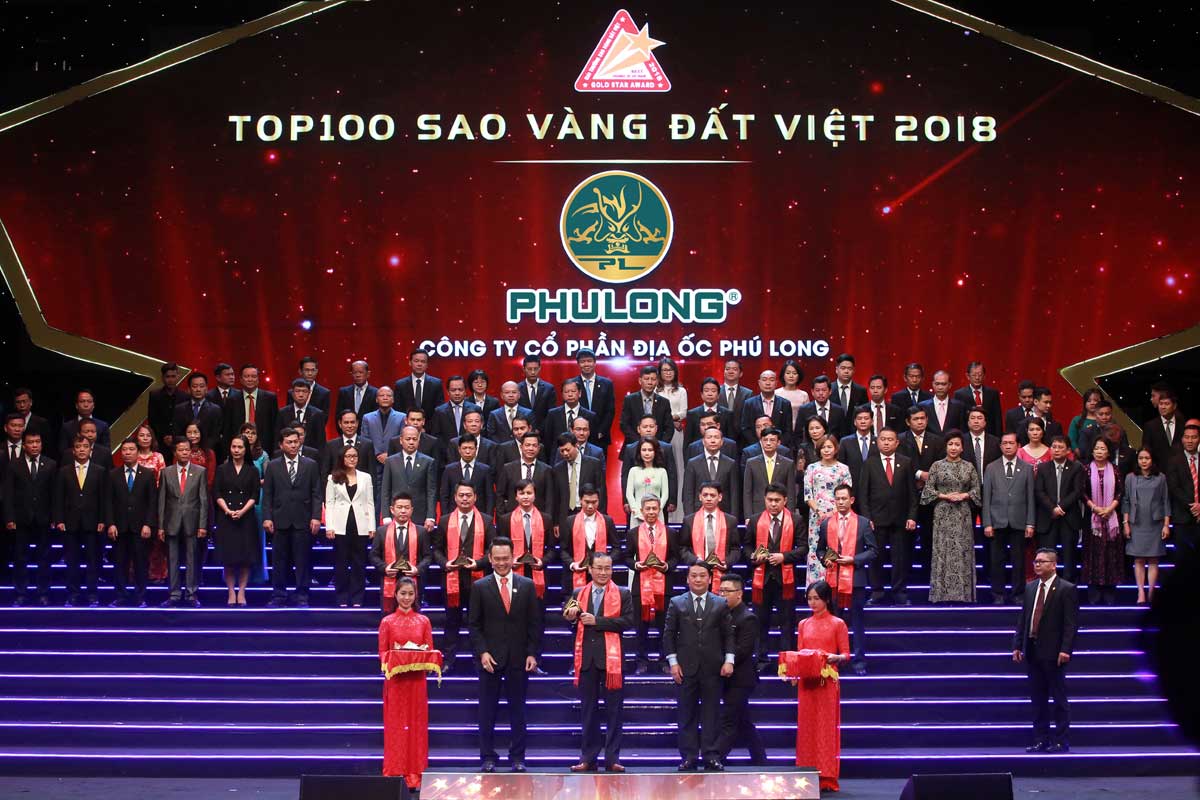 Phú Long giải Sao vàng Đất Việt 2018 – Top 100 thương hiệu tiêu biểu