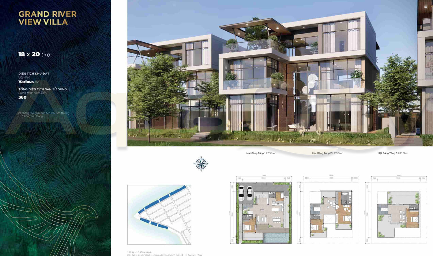 thiết-kế-mặt-bằng-Grand-River-View-Villa-18x20-Phoenix-North-Aqua-City-2